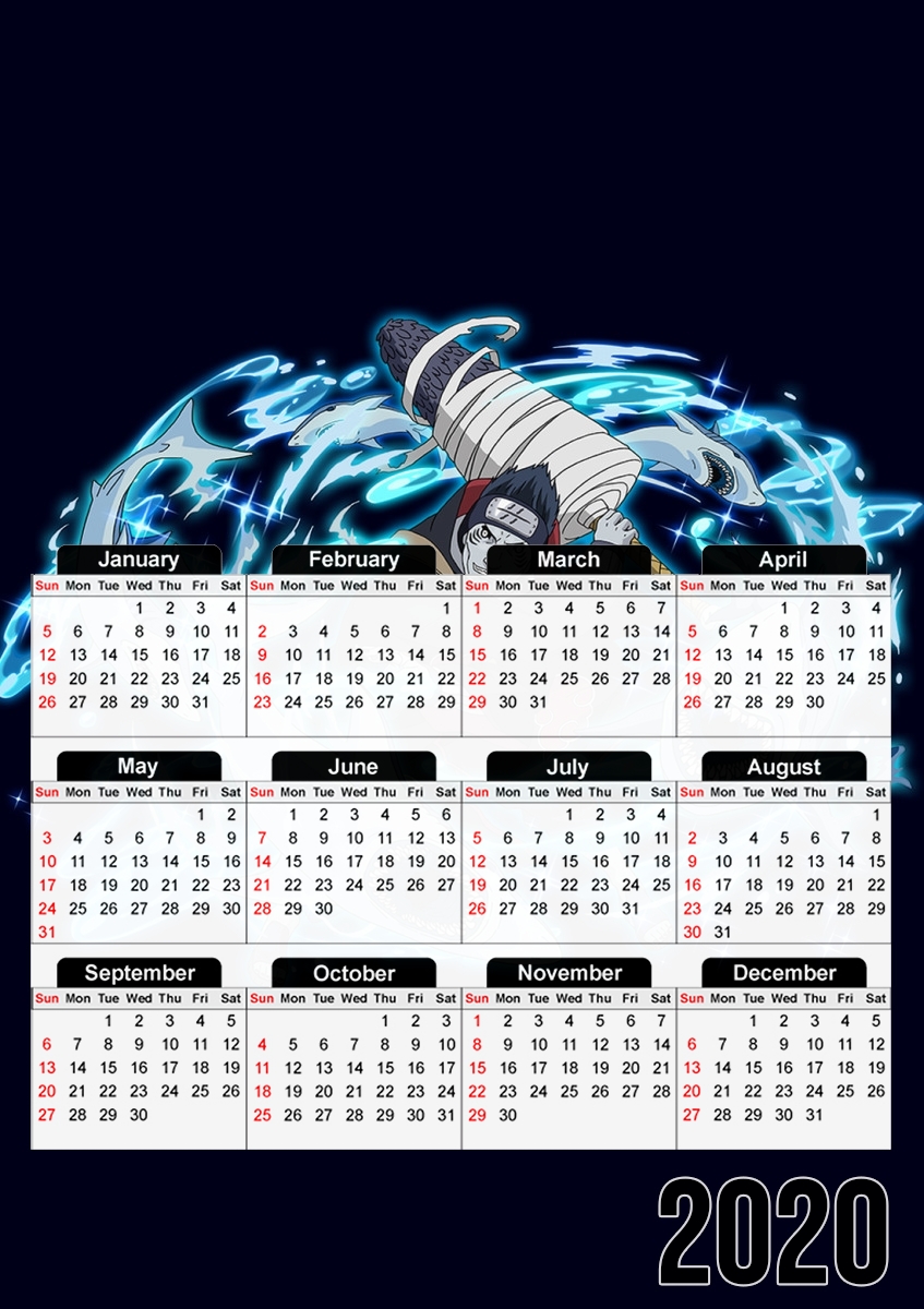  Kisame Water Sharks for A3 Photo Calendar 30x43cm