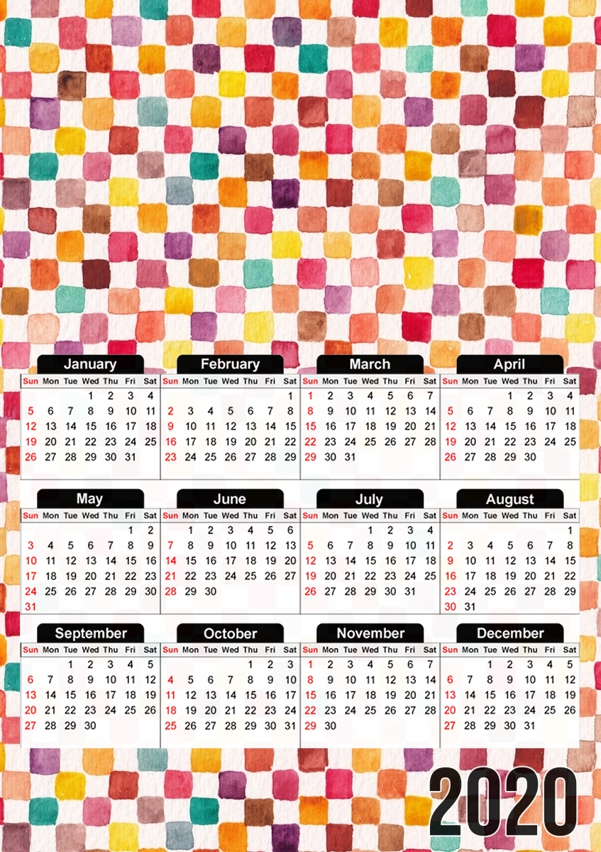  Klee Pattern for A3 Photo Calendar 30x43cm