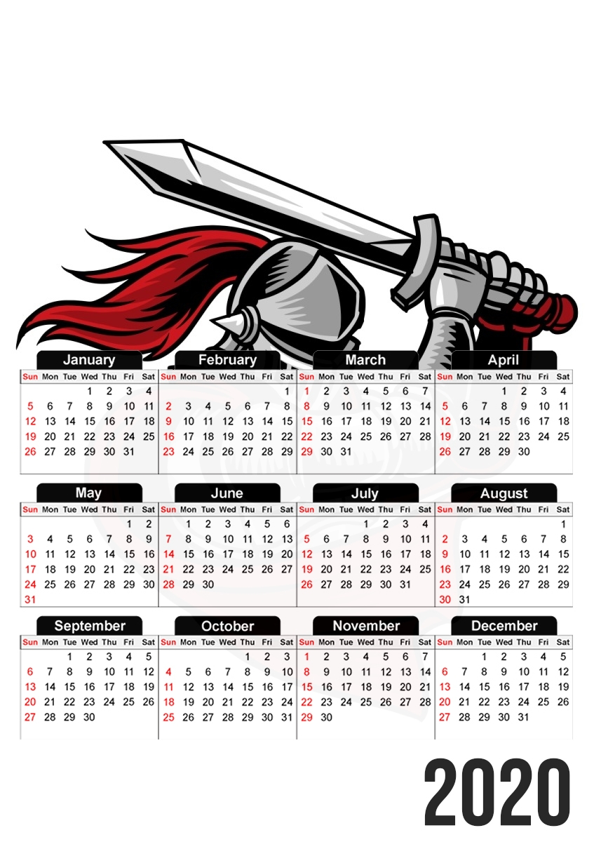  Knight with red cap for A3 Photo Calendar 30x43cm