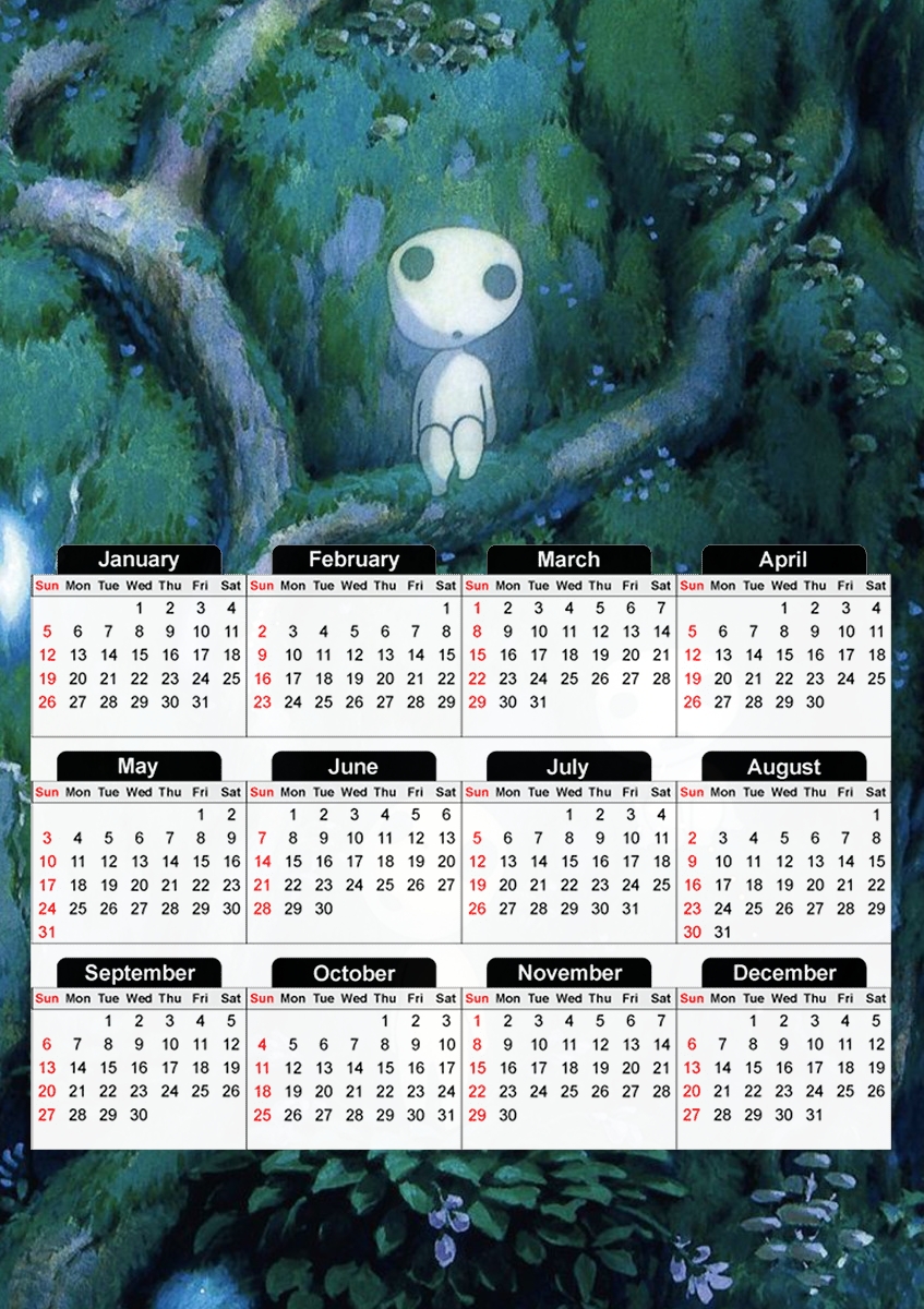  Kodama Tree for A3 Photo Calendar 30x43cm