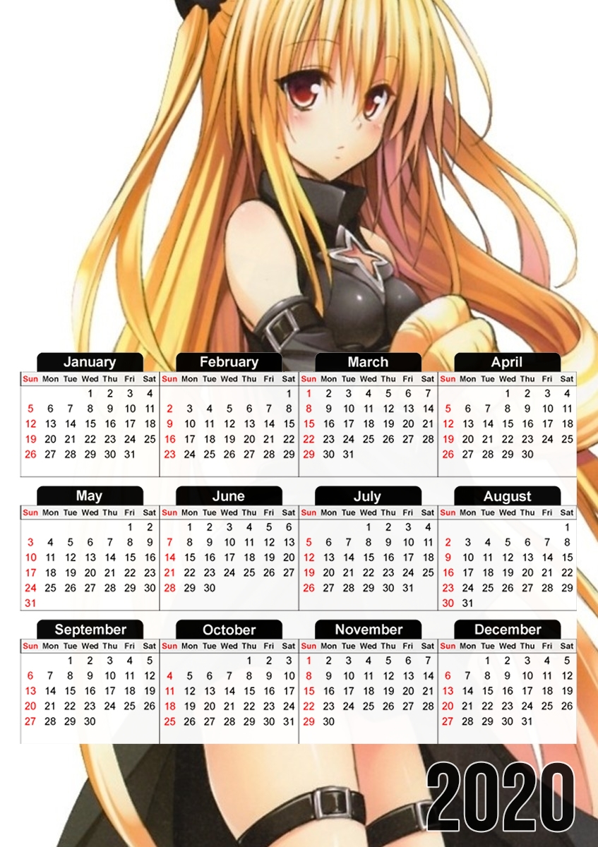  Konjiki no yami for A3 Photo Calendar 30x43cm