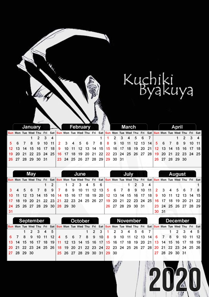  Kuchiki Byakuya Fanart for A3 Photo Calendar 30x43cm