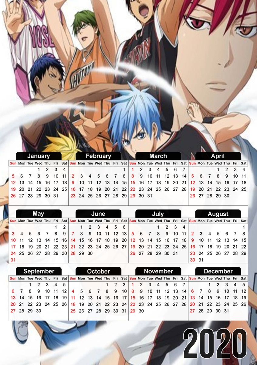  Kuroko No Basket Passion Basketball for A3 Photo Calendar 30x43cm