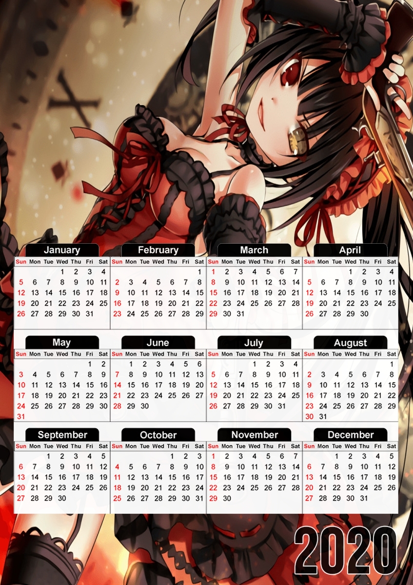  kurumi tokisaki for A3 Photo Calendar 30x43cm