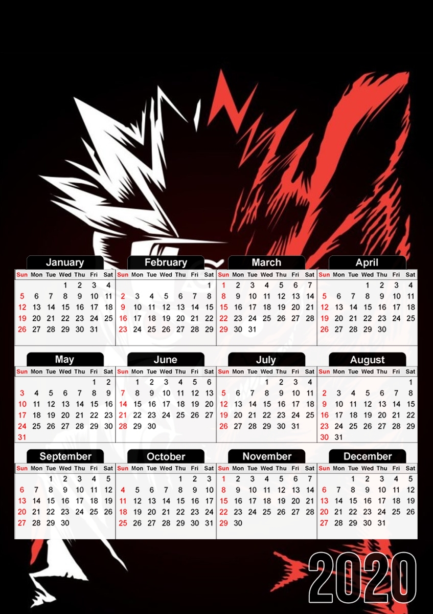  Kyubi x Naruto Angry for A3 Photo Calendar 30x43cm