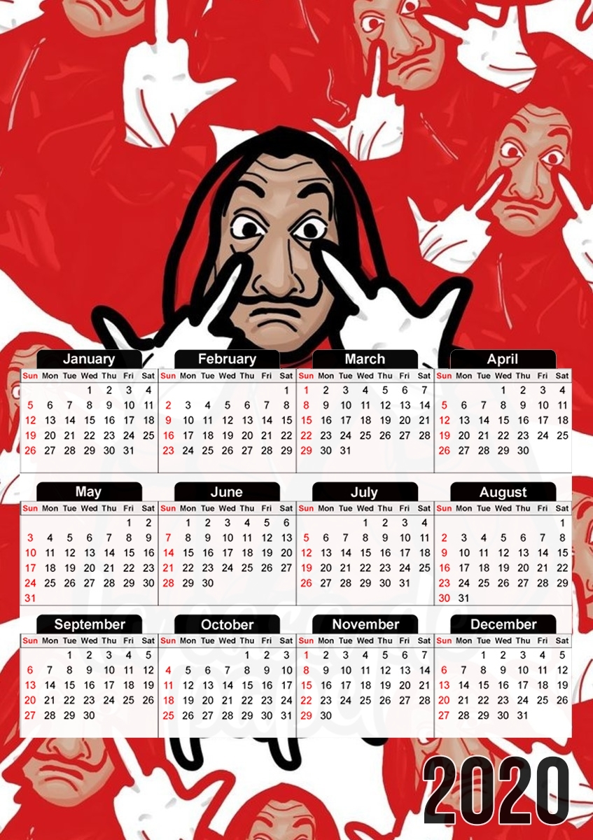  La casa de papel clipart for A3 Photo Calendar 30x43cm