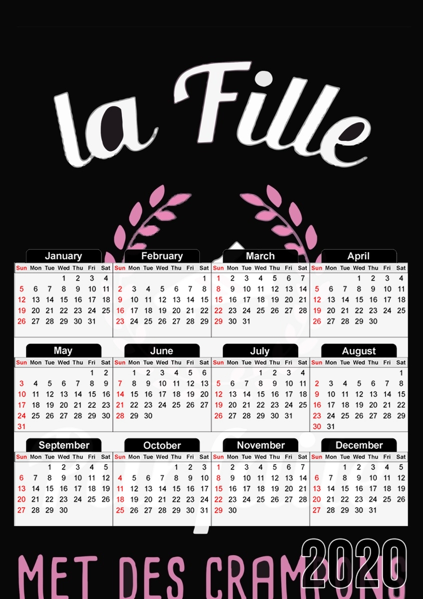  La fille parfaite met des crampons Footballeuse for A3 Photo Calendar 30x43cm