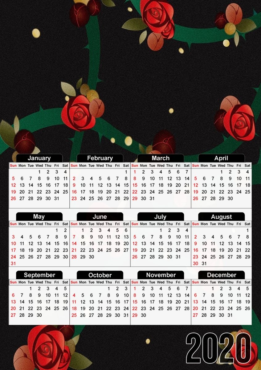  La Vie En Rose for A3 Photo Calendar 30x43cm