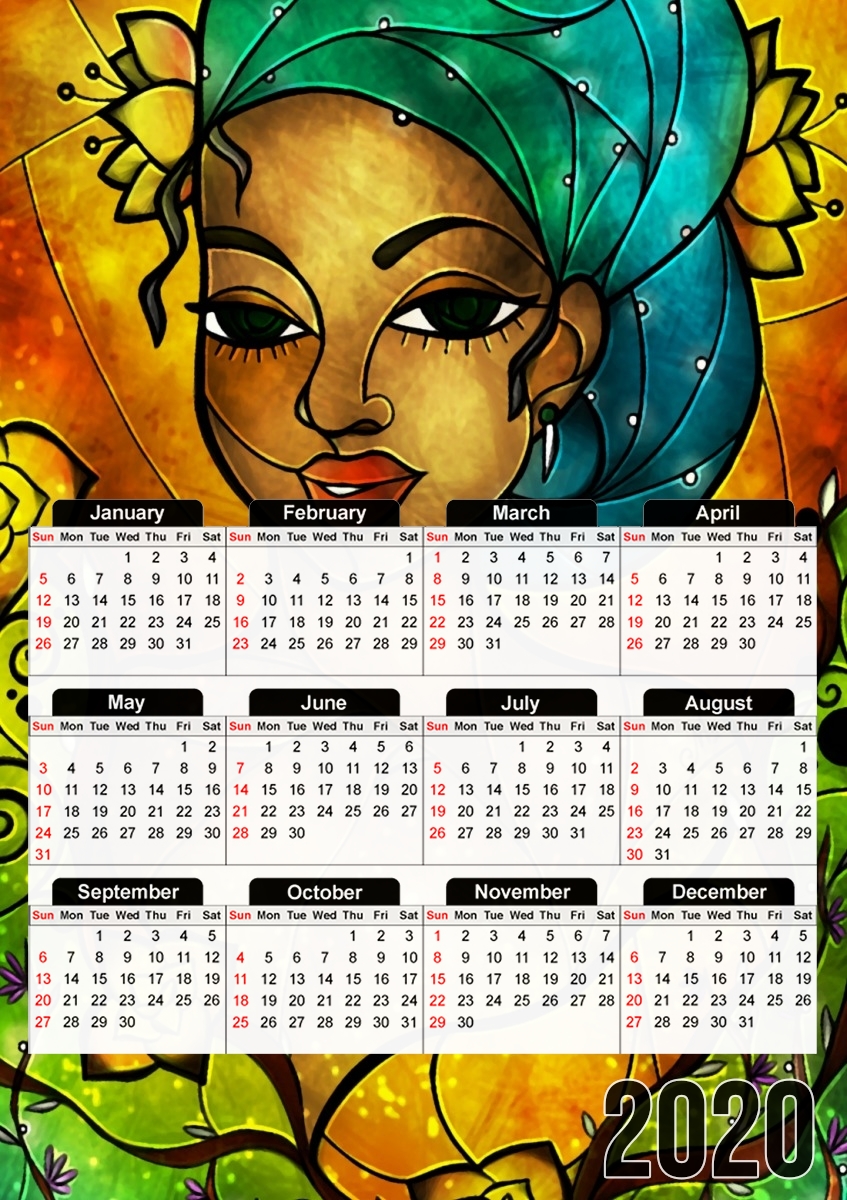  Lady Creole for A3 Photo Calendar 30x43cm