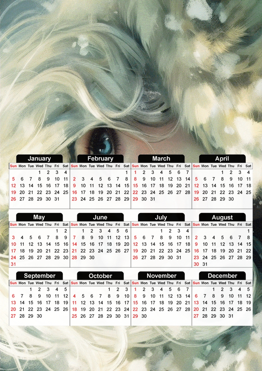  Lady Snow Winterfell for A3 Photo Calendar 30x43cm