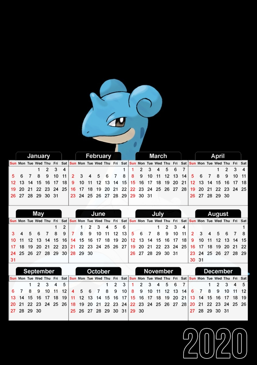  Lapras Lokhlass Shiny for A3 Photo Calendar 30x43cm