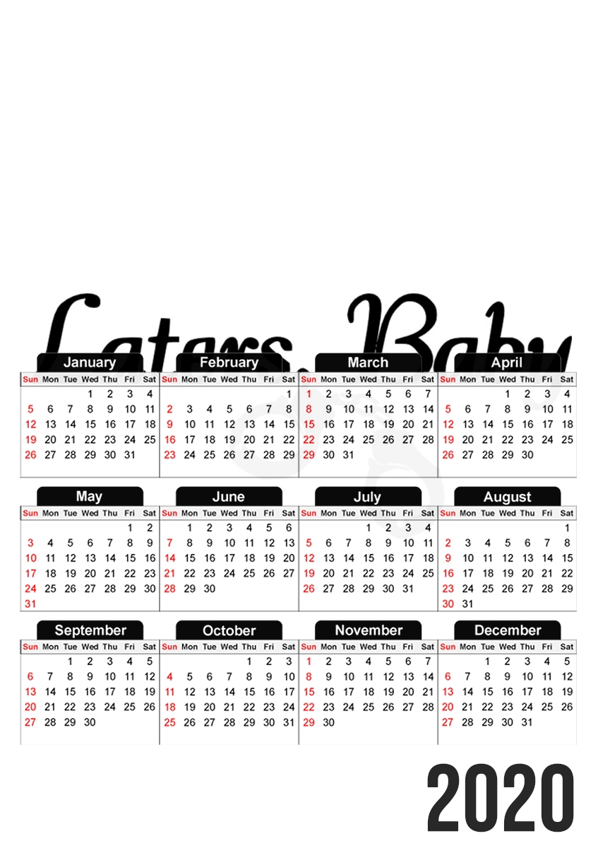  Laters Baby fifty shades of grey for A3 Photo Calendar 30x43cm