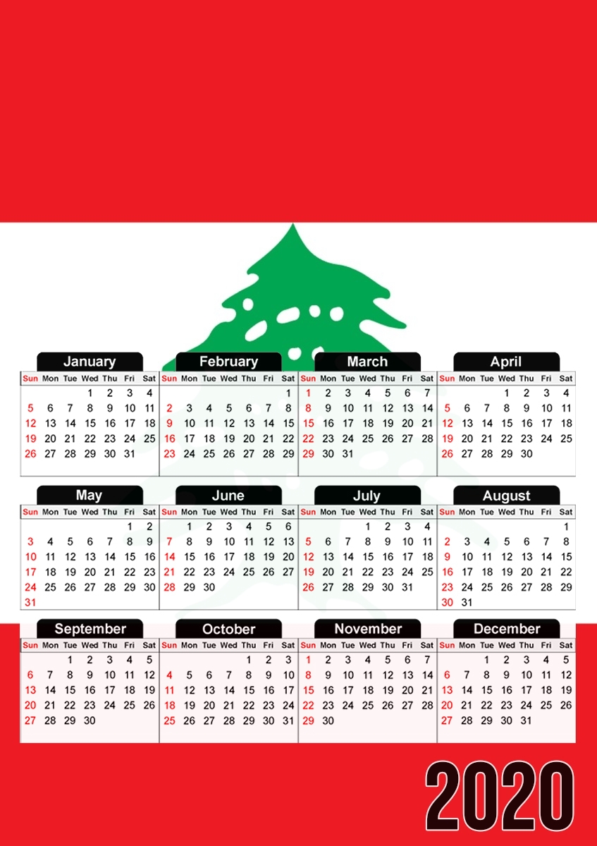  Lebanon for A3 Photo Calendar 30x43cm