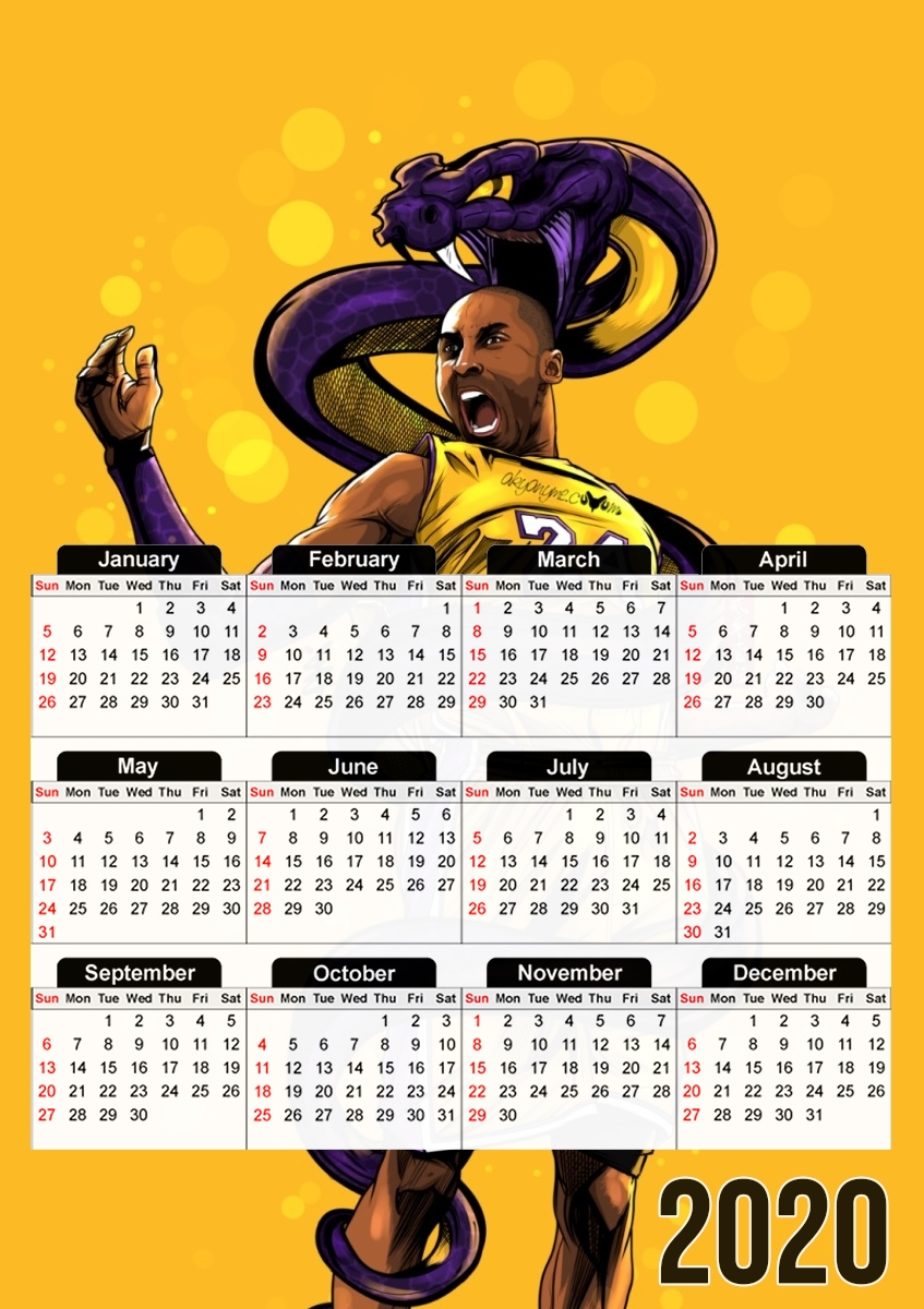  Legend Black Mamba for A3 Photo Calendar 30x43cm