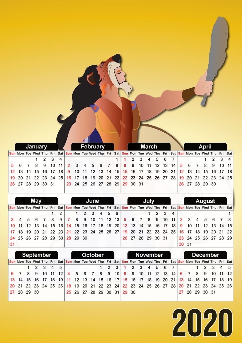  Leo - Hercules & Lion for A3 Photo Calendar 30x43cm