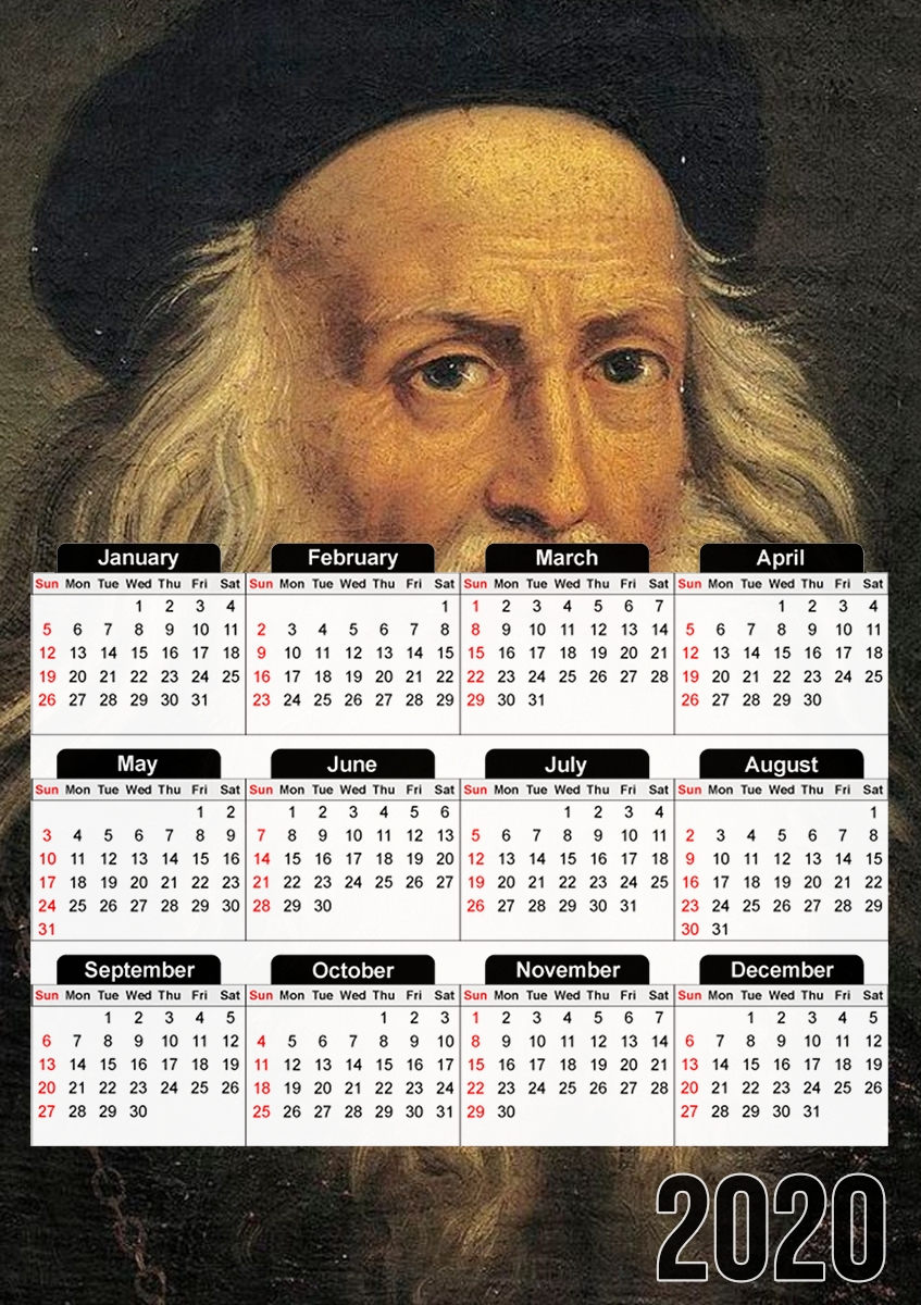  leonard de vinci portrait for A3 Photo Calendar 30x43cm