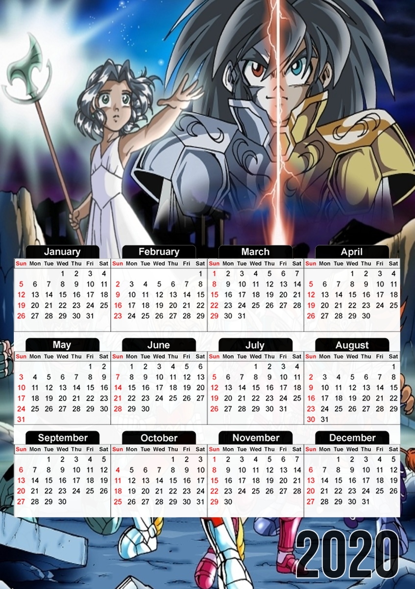  Les legendaires x Saint Seya for A3 Photo Calendar 30x43cm