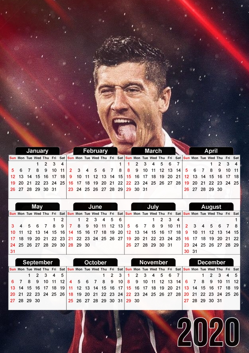  lewandowski football player for A3 Photo Calendar 30x43cm