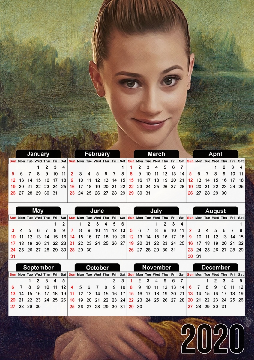  Lili Reinhart Mashup Mona Lisa Joconde for A3 Photo Calendar 30x43cm