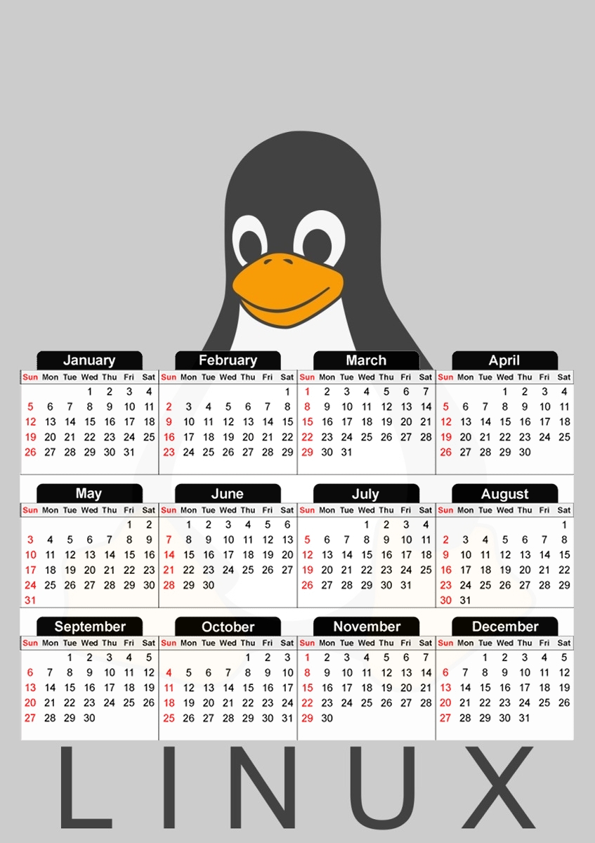  Linux Hosting for A3 Photo Calendar 30x43cm