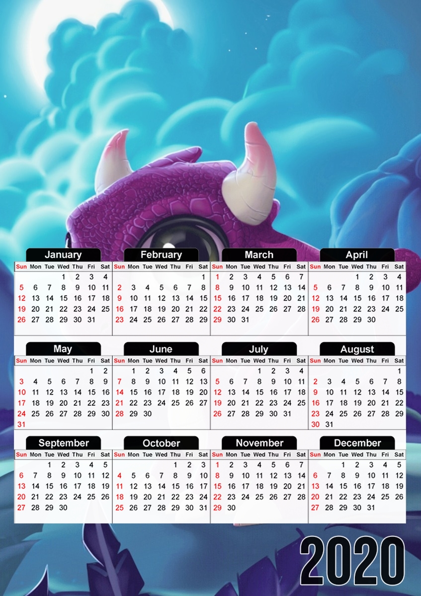  Little Dragon for A3 Photo Calendar 30x43cm