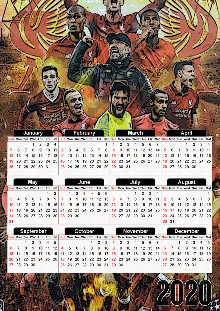  Liverpool Champion 2019 Tribute for A3 Photo Calendar 30x43cm