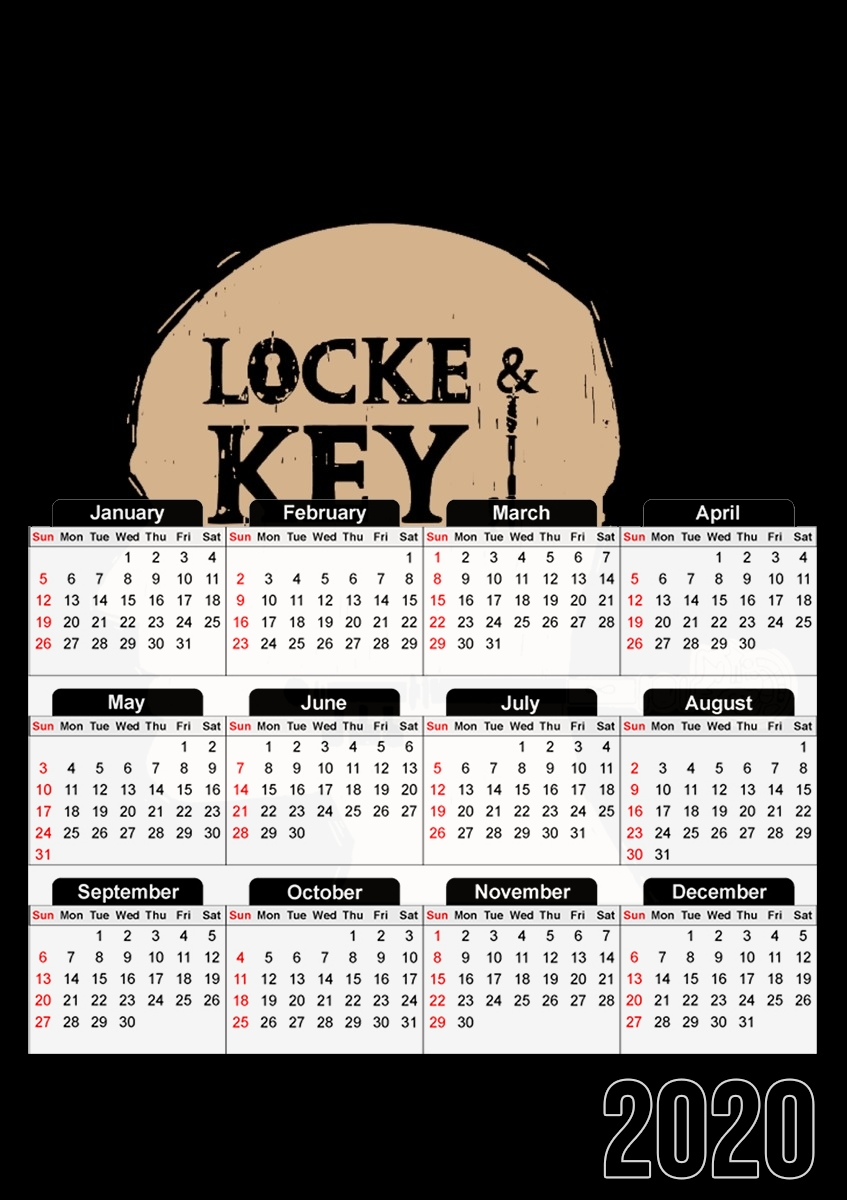  Locke Key Head Art for A3 Photo Calendar 30x43cm