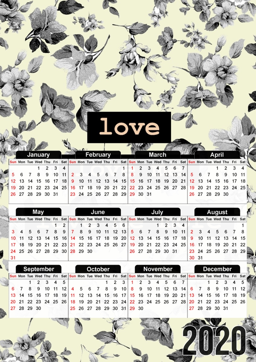  love me more for A3 Photo Calendar 30x43cm