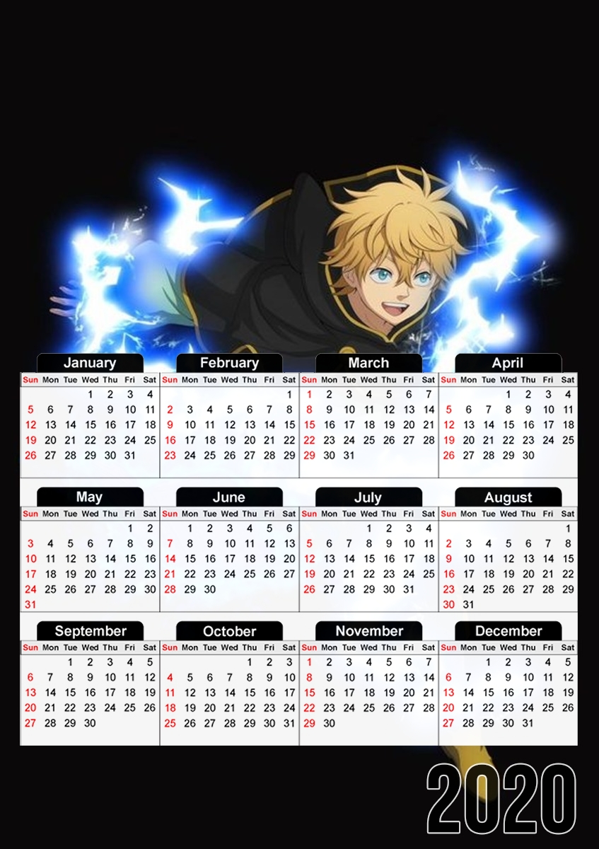  luck voltia Black Clover for A3 Photo Calendar 30x43cm