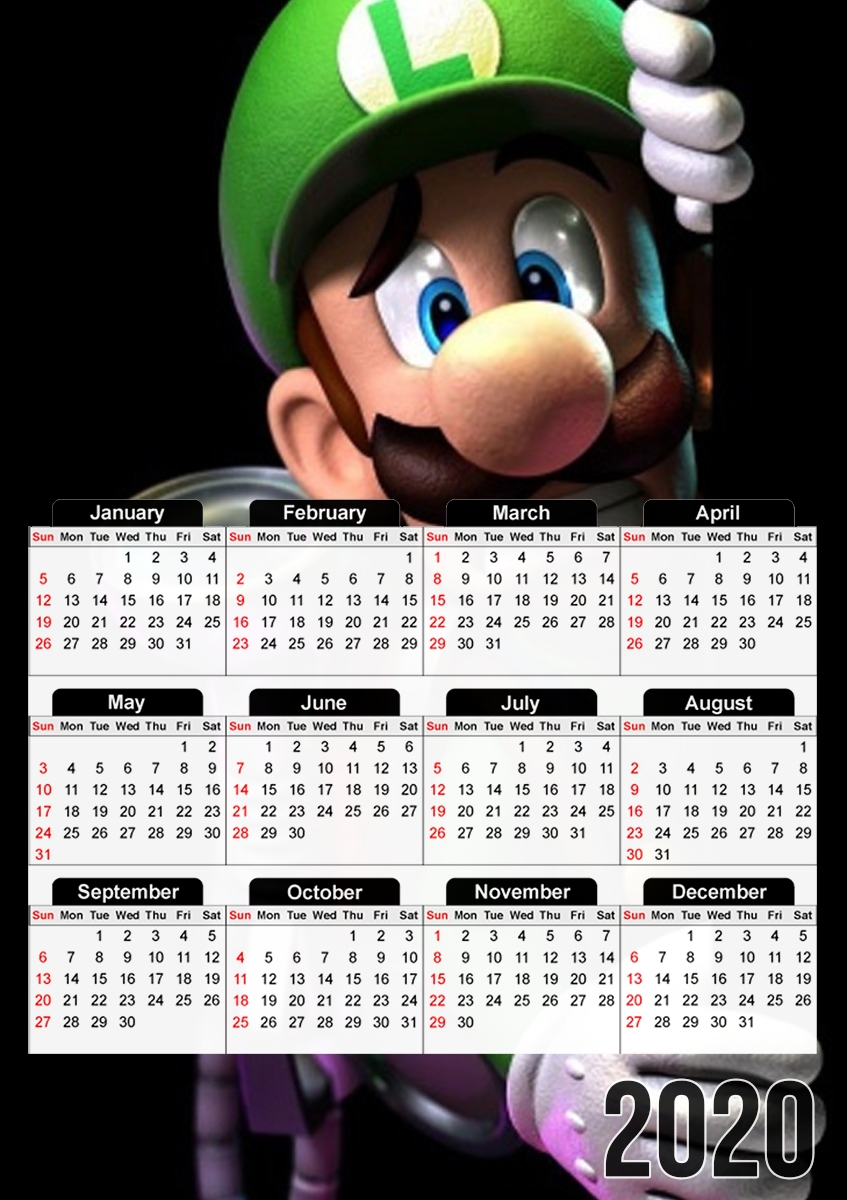  Luigi Mansion Fan Art for A3 Photo Calendar 30x43cm