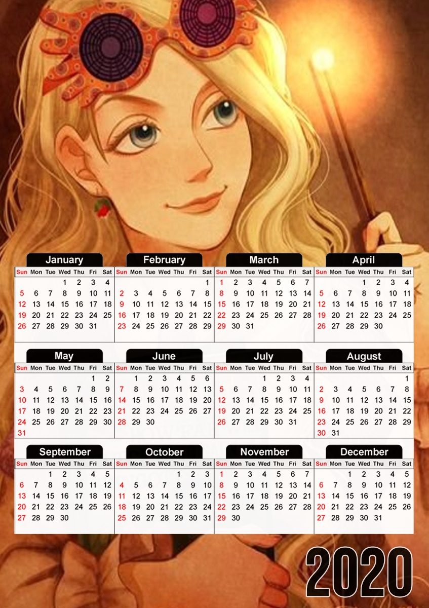  Luna Lovegood Art Painting for A3 Photo Calendar 30x43cm