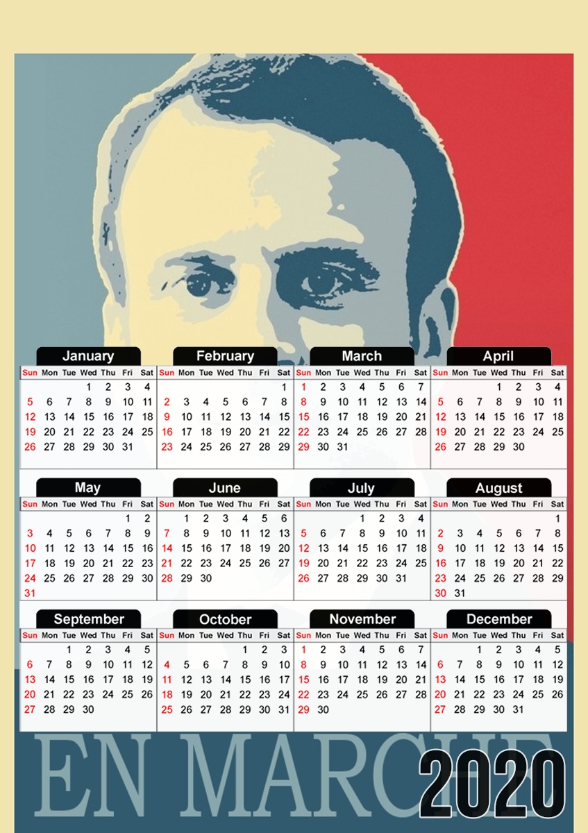  Macron Propaganda En marche la France for A3 Photo Calendar 30x43cm