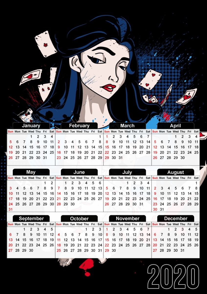  Madness in Wonderland for A3 Photo Calendar 30x43cm