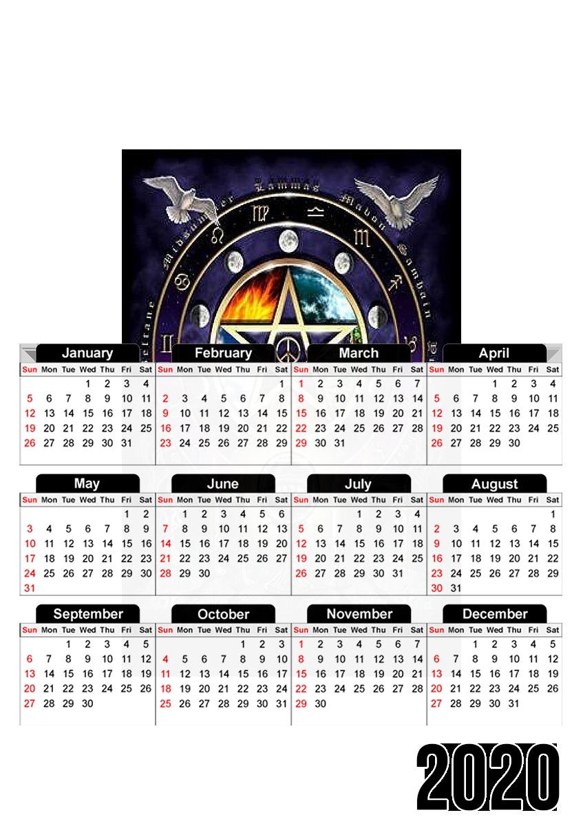  Magie Wicca for A3 Photo Calendar 30x43cm