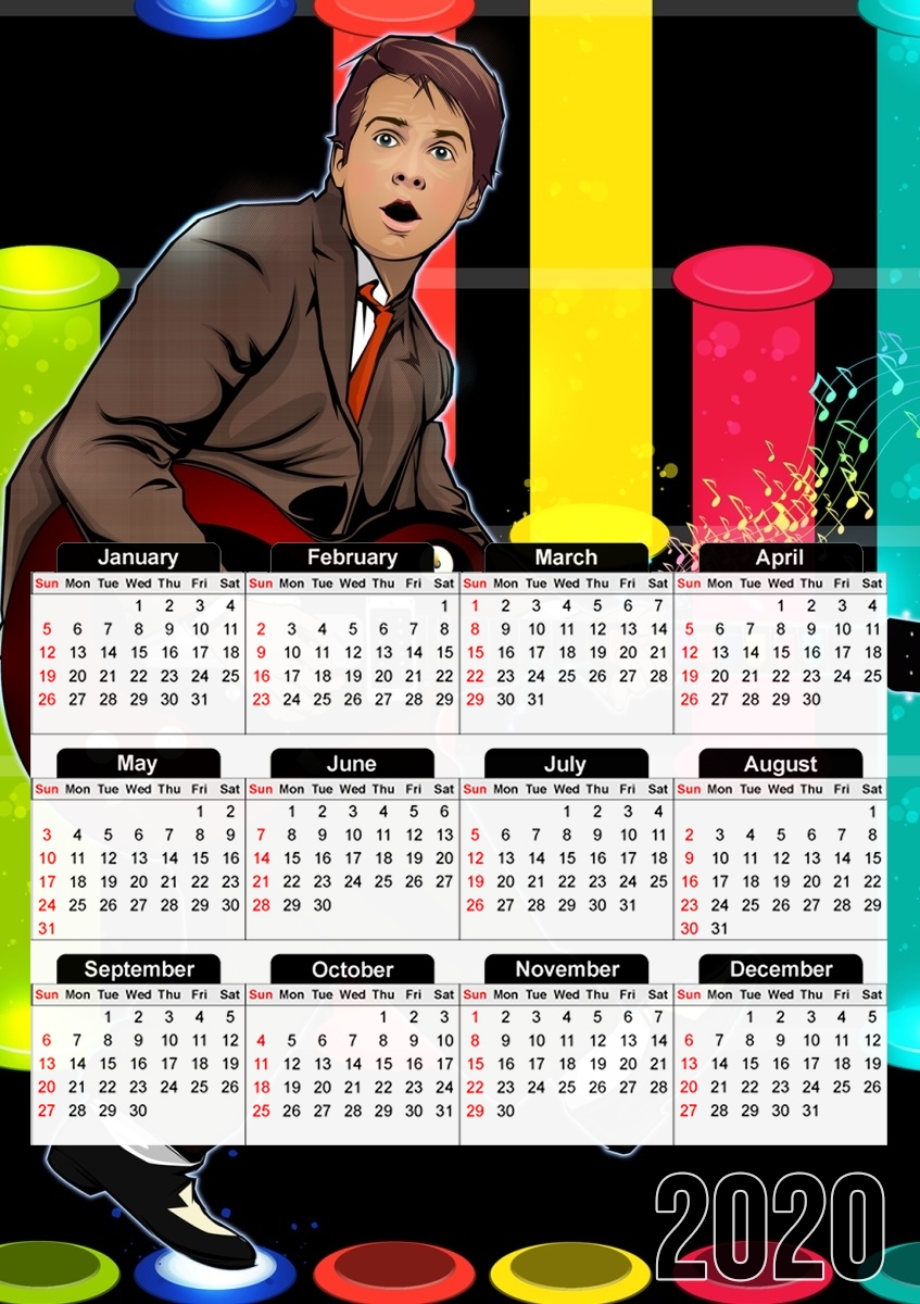  Marty McFly plays Guitar Hero for A3 Photo Calendar 30x43cm