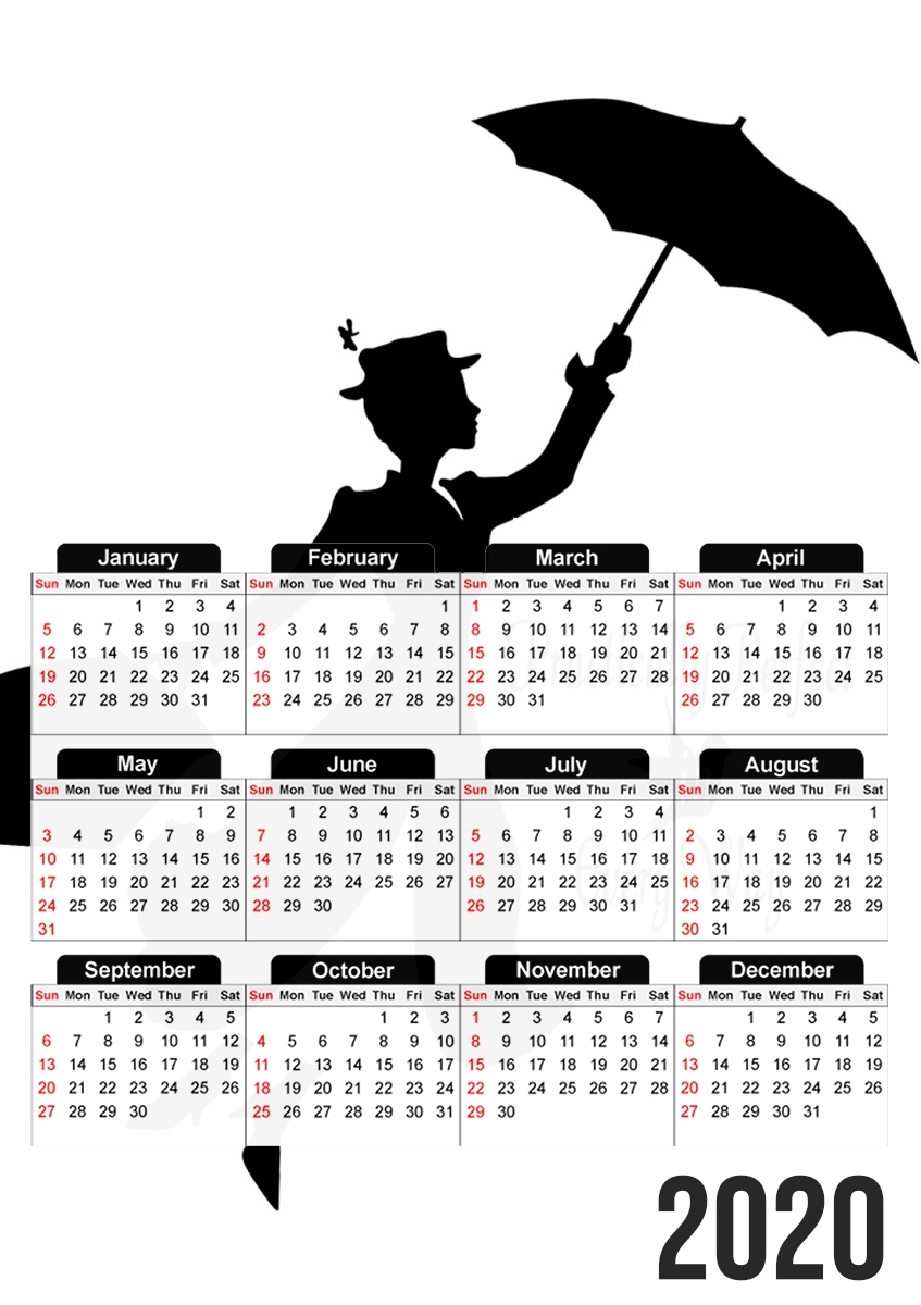  Mary Poppins Perfect in every way for A3 Photo Calendar 30x43cm