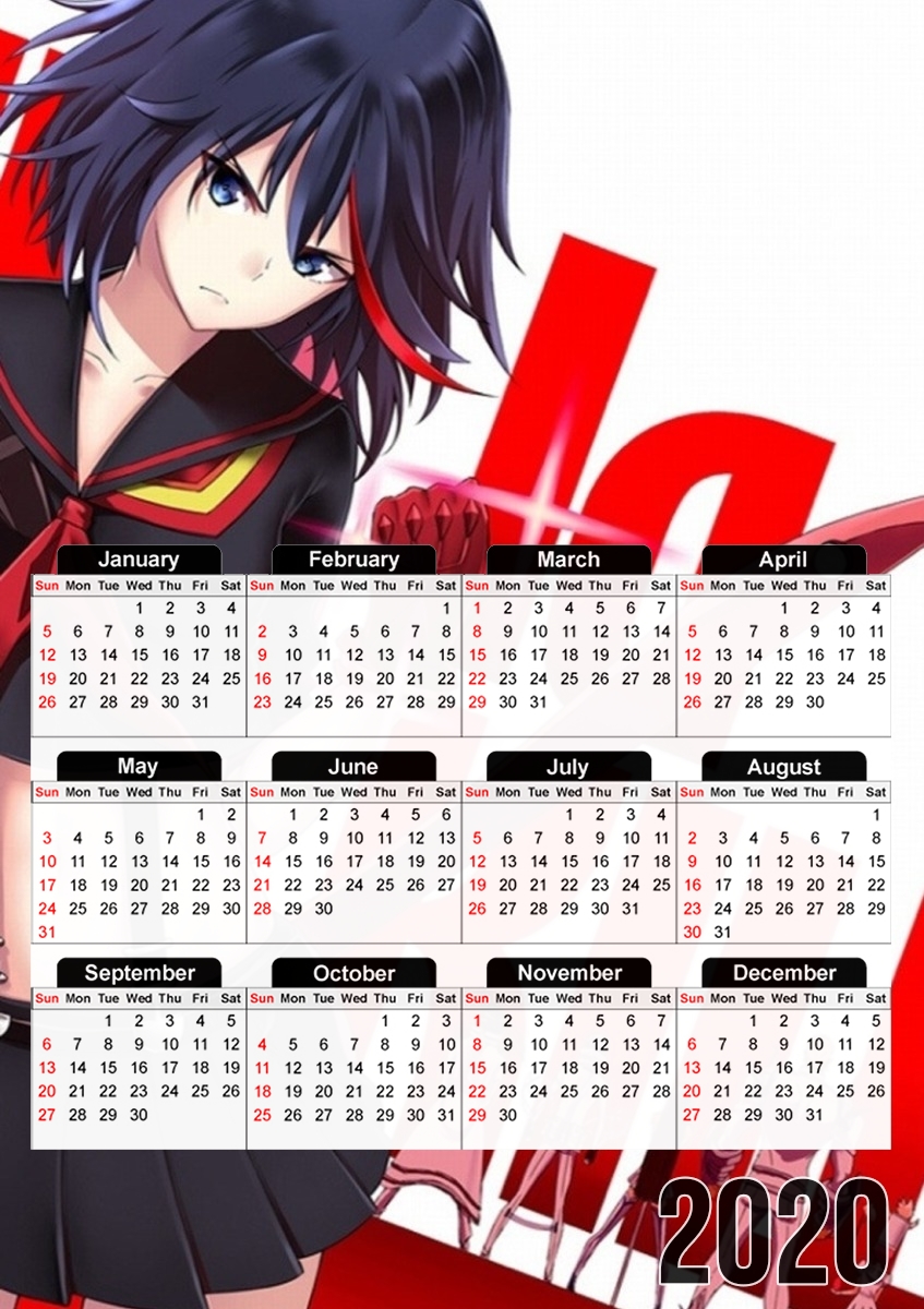  matoi ritsuko Kill La Kill for A3 Photo Calendar 30x43cm