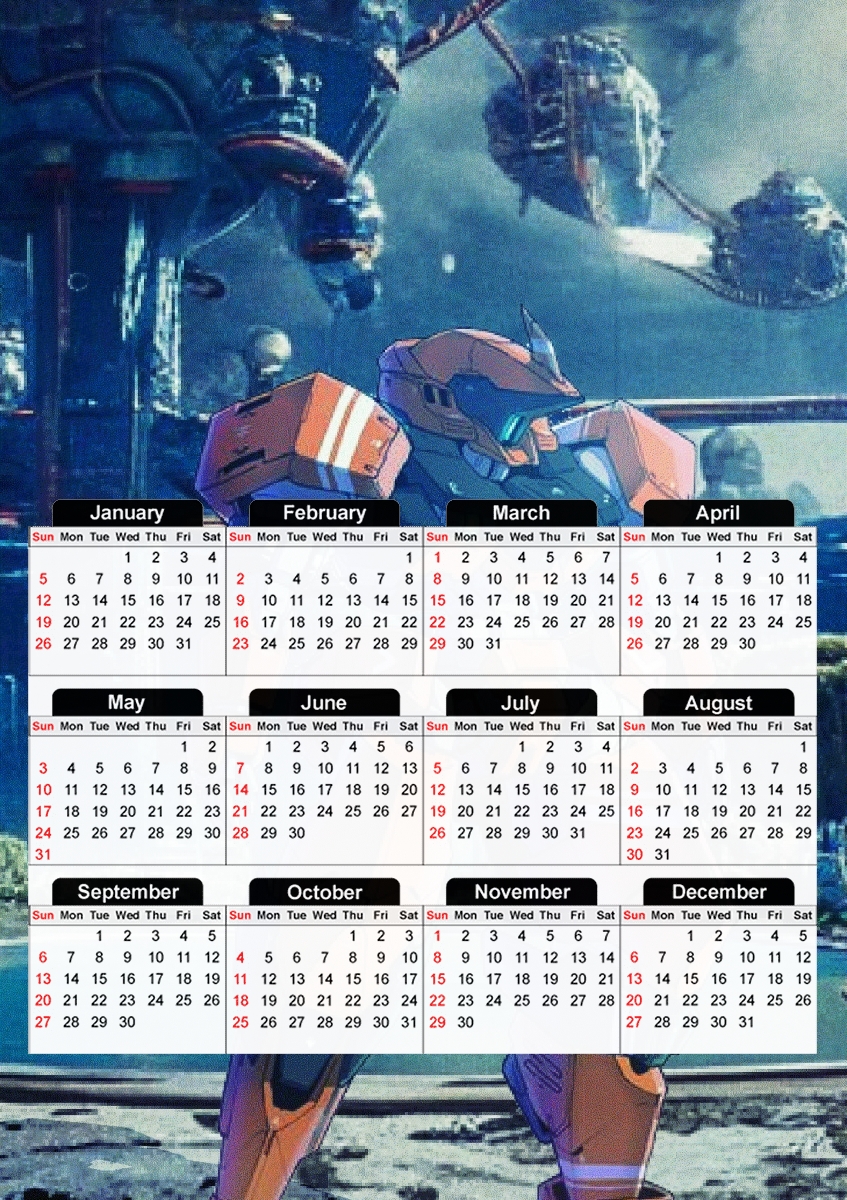  Mech Robot V4 for A3 Photo Calendar 30x43cm