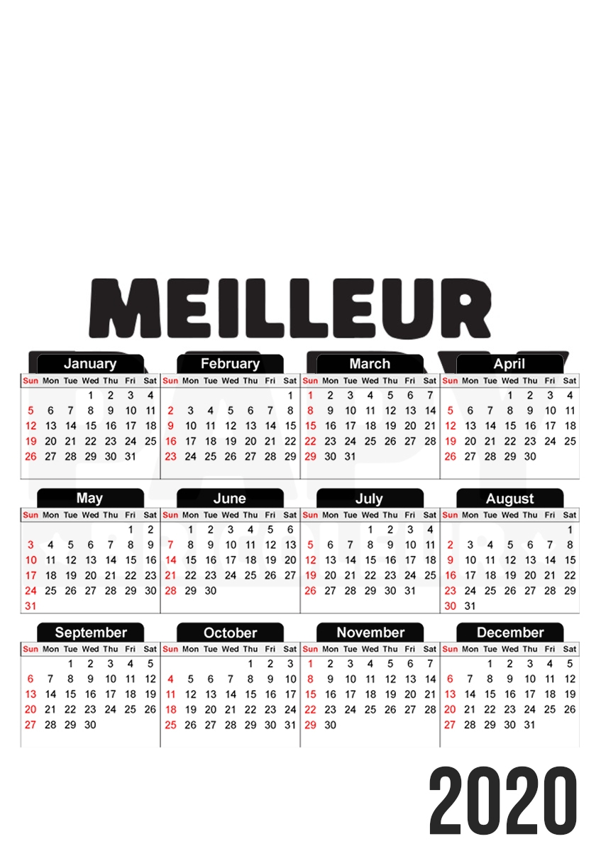  Meilleur papy bricoleur for A3 Photo Calendar 30x43cm