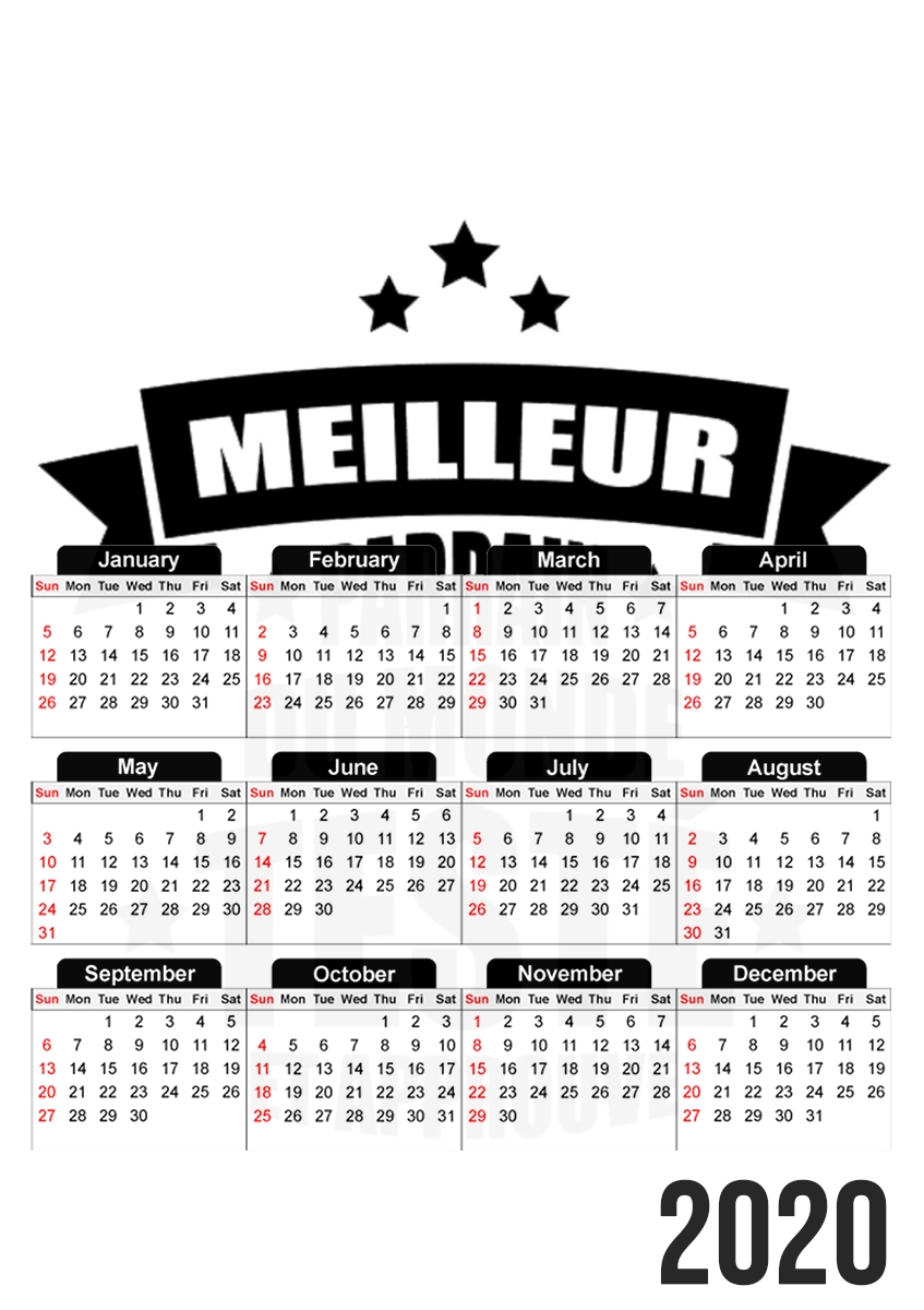  Meilleur parrain du monde for A3 Photo Calendar 30x43cm