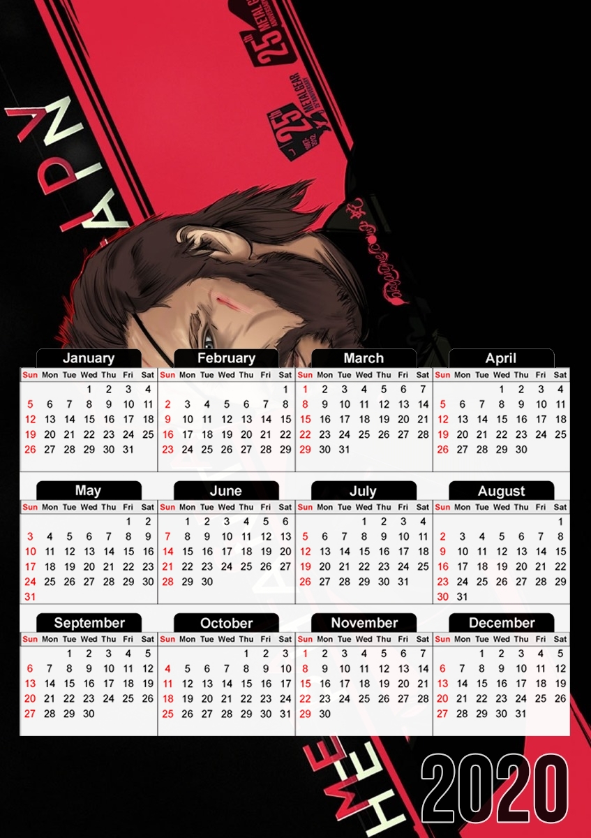  Metal Gear V: The Phantom Pain for A3 Photo Calendar 30x43cm