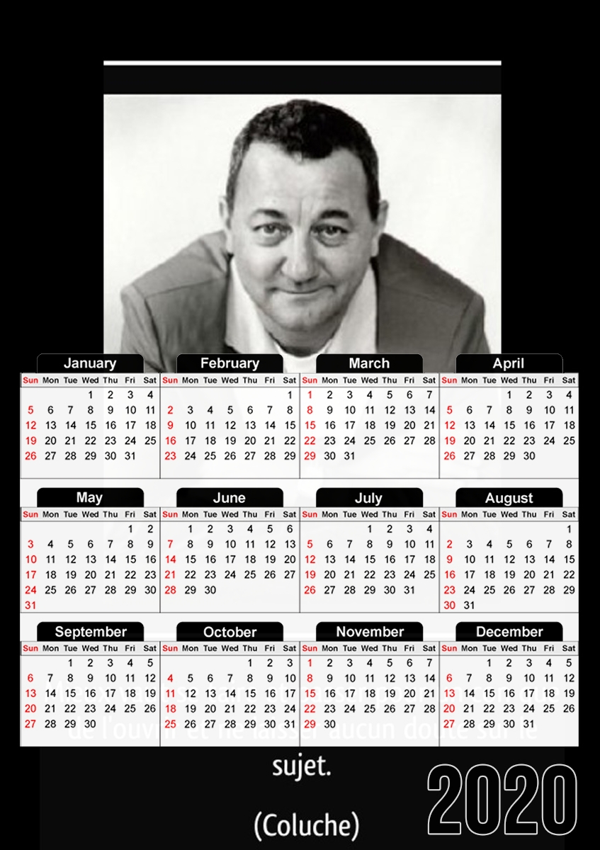  Mieux vaut se taire Citation Coluche for A3 Photo Calendar 30x43cm