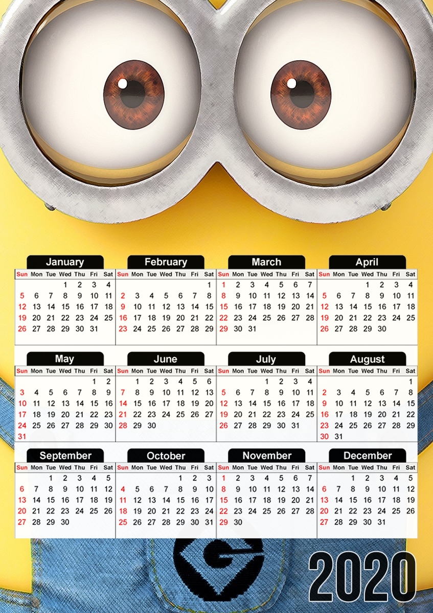 Minions Face for A3 Photo Calendar 30x43cm