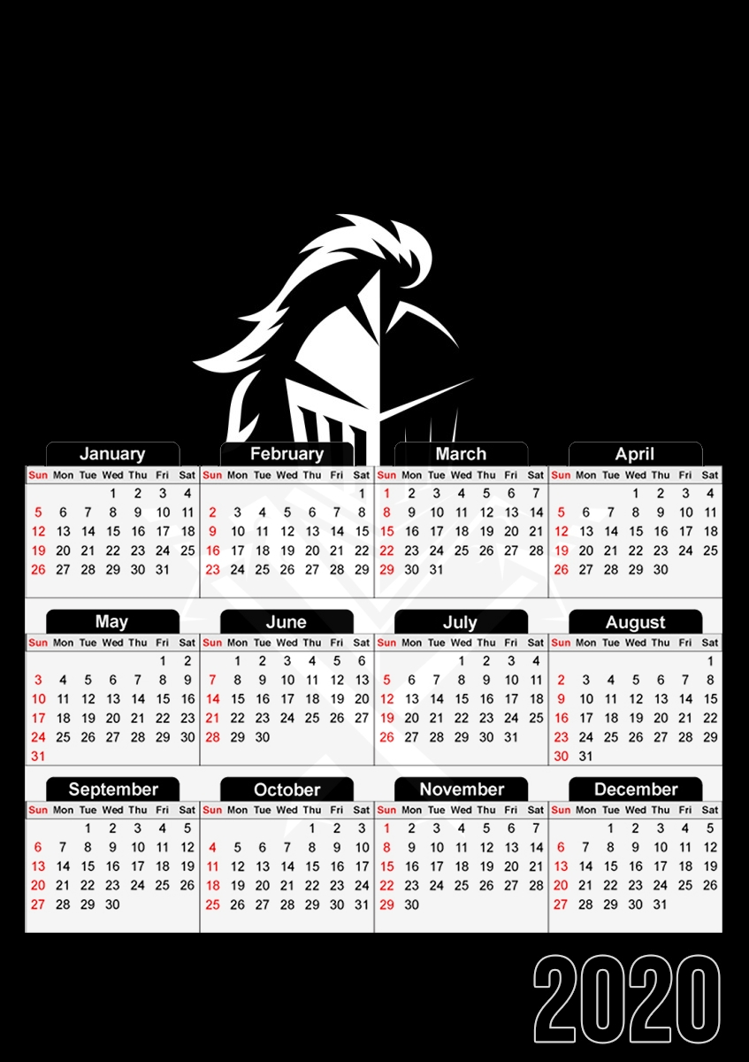  Modern Knight Elegance for A3 Photo Calendar 30x43cm