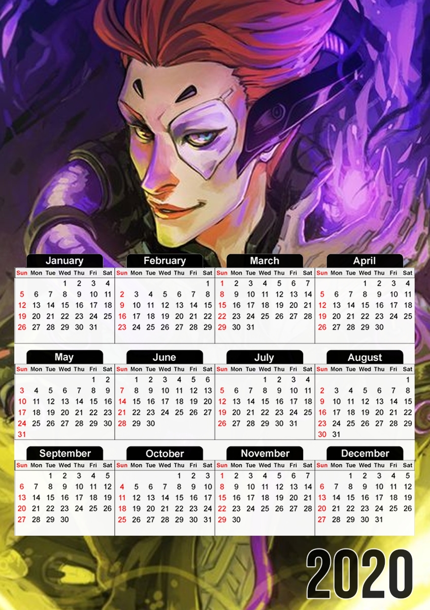  Moira Overwatch art for A3 Photo Calendar 30x43cm