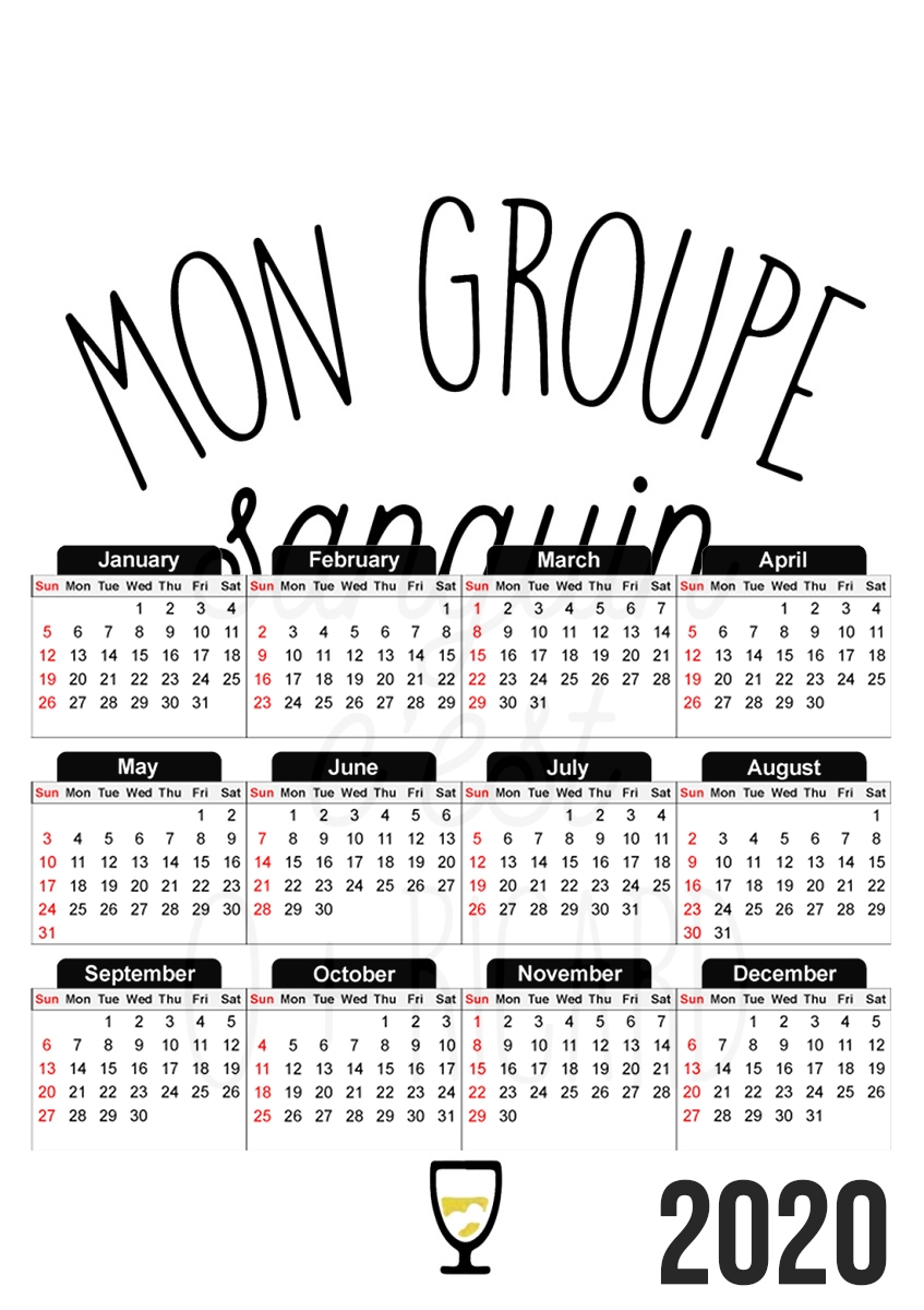  Mon groupe sanguin Ricard for A3 Photo Calendar 30x43cm