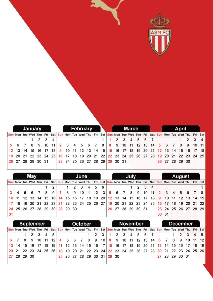  Monaco supporter for A3 Photo Calendar 30x43cm