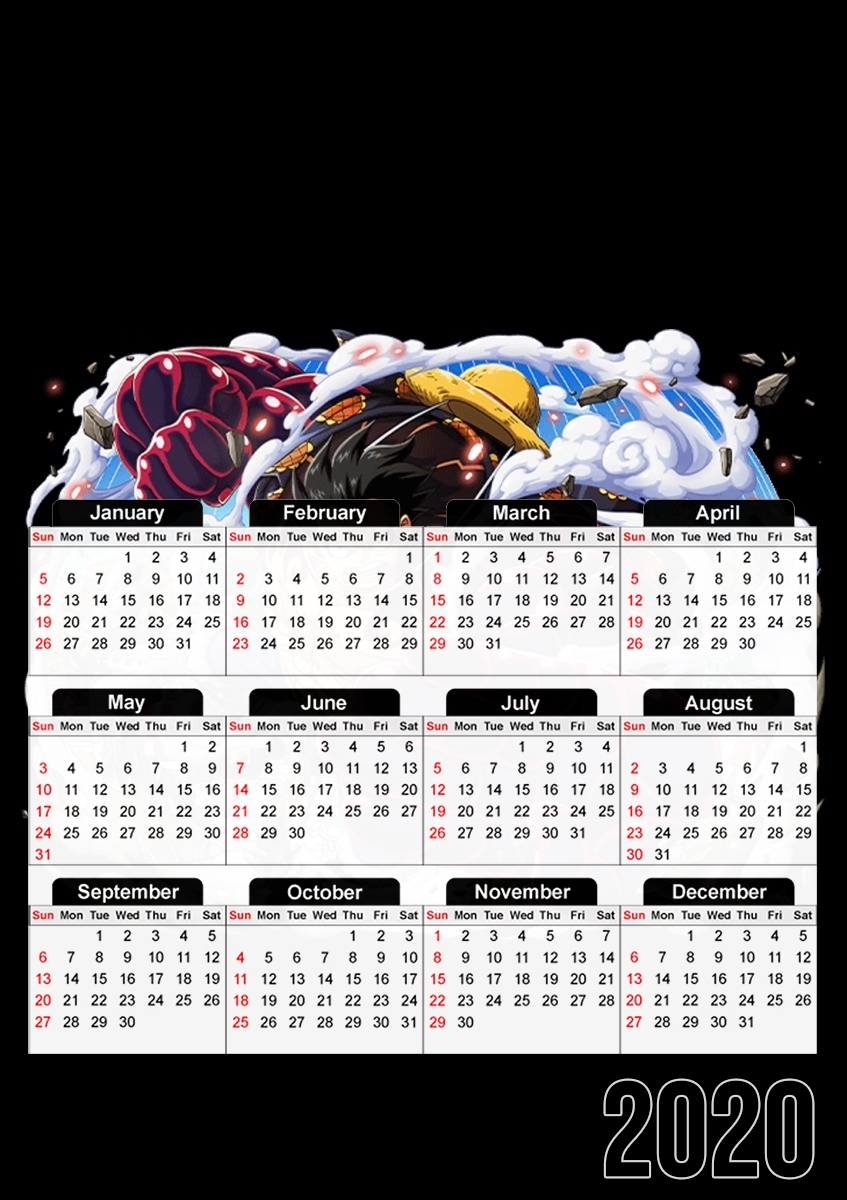  Monkey Luffy Gear 4 for A3 Photo Calendar 30x43cm