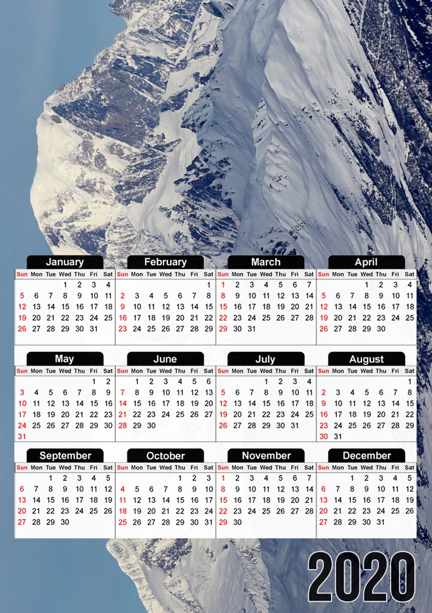  Mont Blanc for A3 Photo Calendar 30x43cm