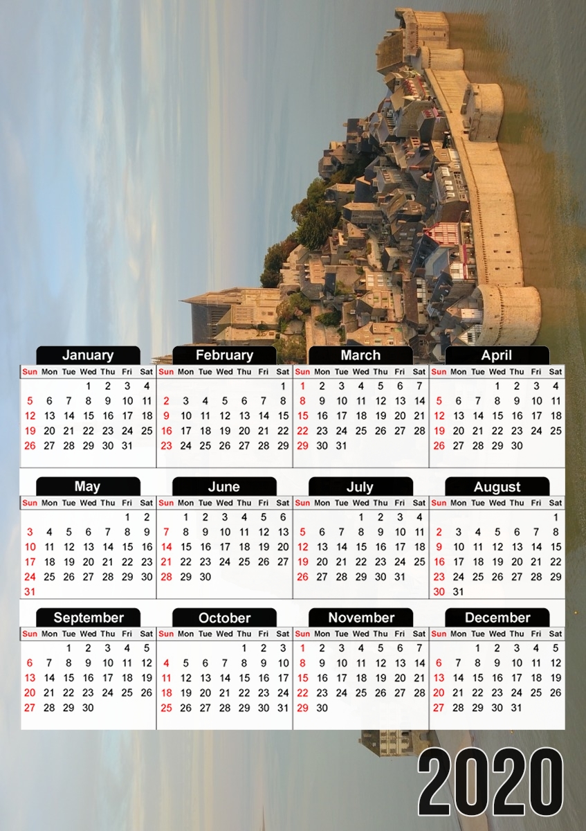  Mont Saint Michel PostCard for A3 Photo Calendar 30x43cm